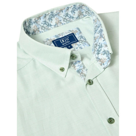 Drifter 14030SS 31 Light Green Short Sleeve Casual Shirt