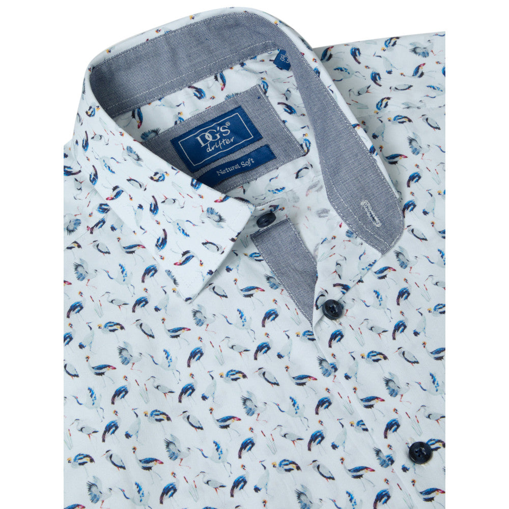 Drifter 14127Ss 12 Blue Short Sleeve Casual Shirt