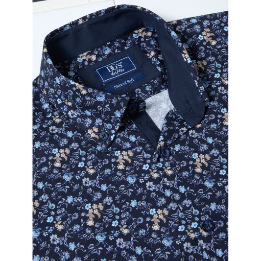 Drifter 14140SS 78 Navy Short Sleeve Casual Shirt