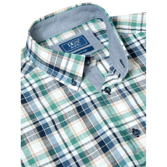 Drifter 14154SS 36 Green Short Sleeve Casual Shirt