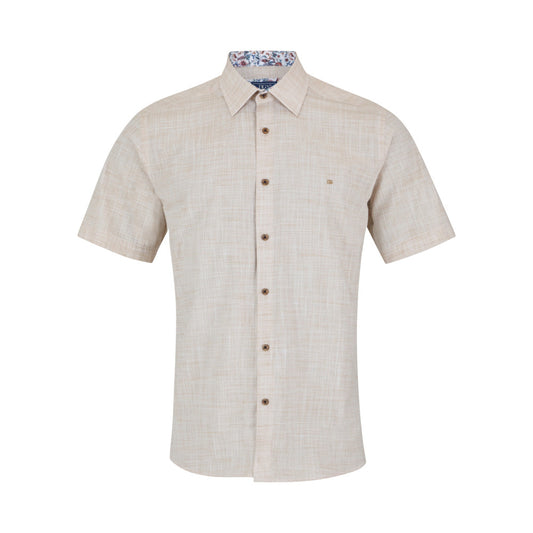 Drifter 14501SS 92 Beige Short Sleeve Casual Shirt