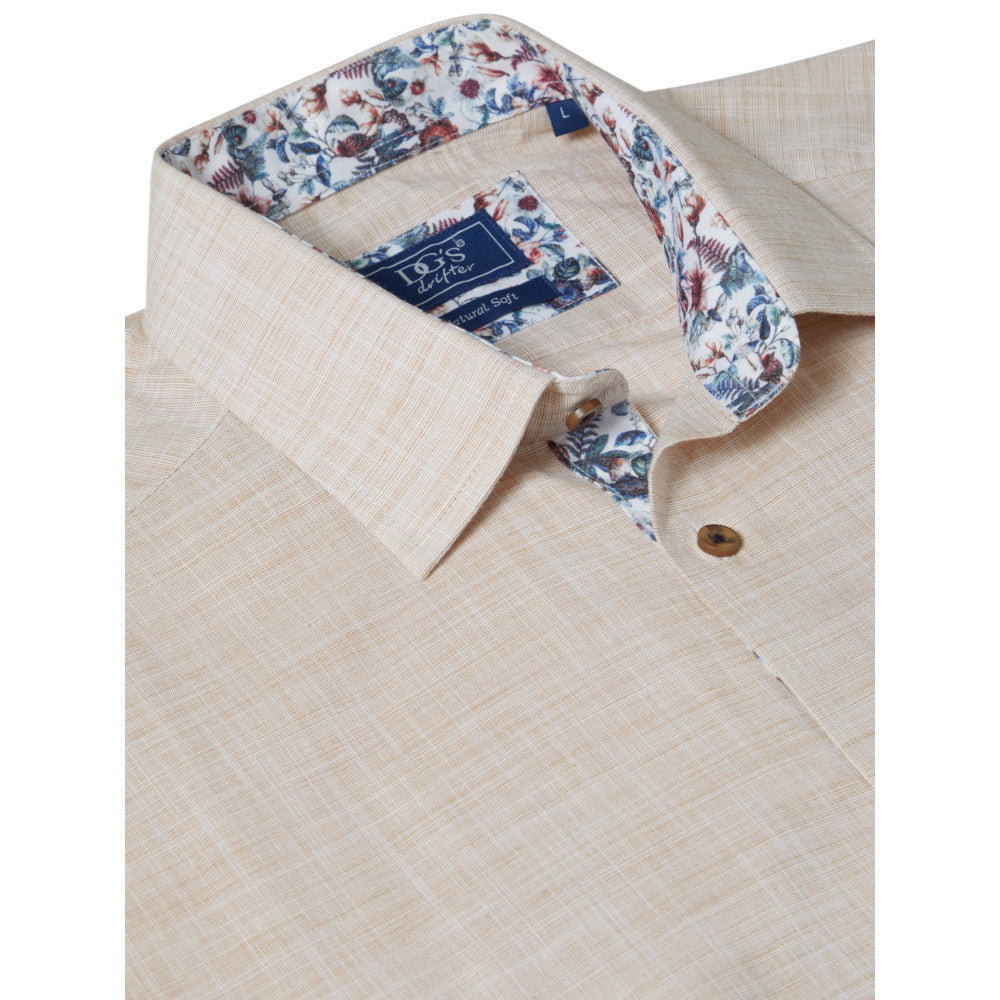 Drifter 14501SS 92 Beige Short Sleeve Casual Shirt