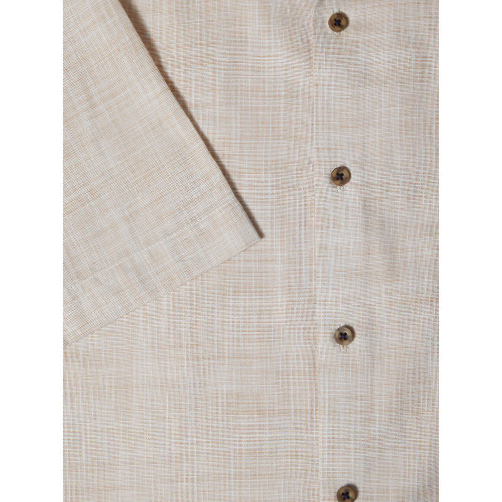 Drifter 14501SS 92 Beige Short Sleeve Casual Shirt