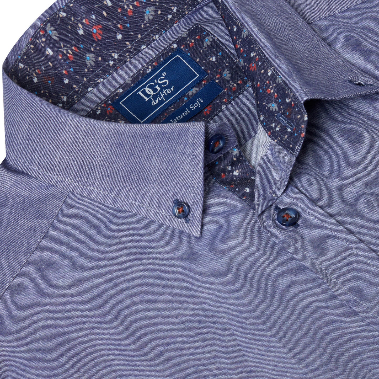 Drifter 14540 27 Dark Blue Regular Fit Casual Shirt