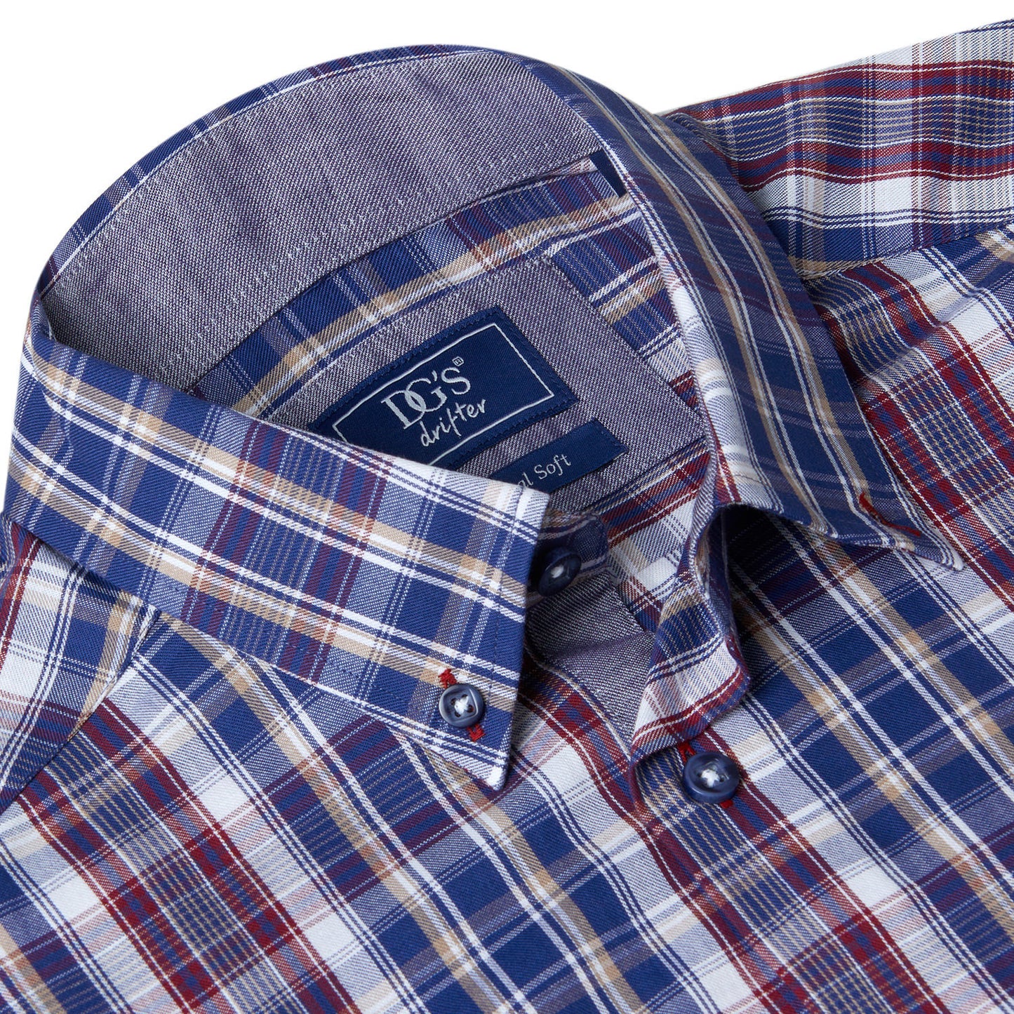 Drifter 14576 27 Dark Blue Long Sleeve Casual Shirt