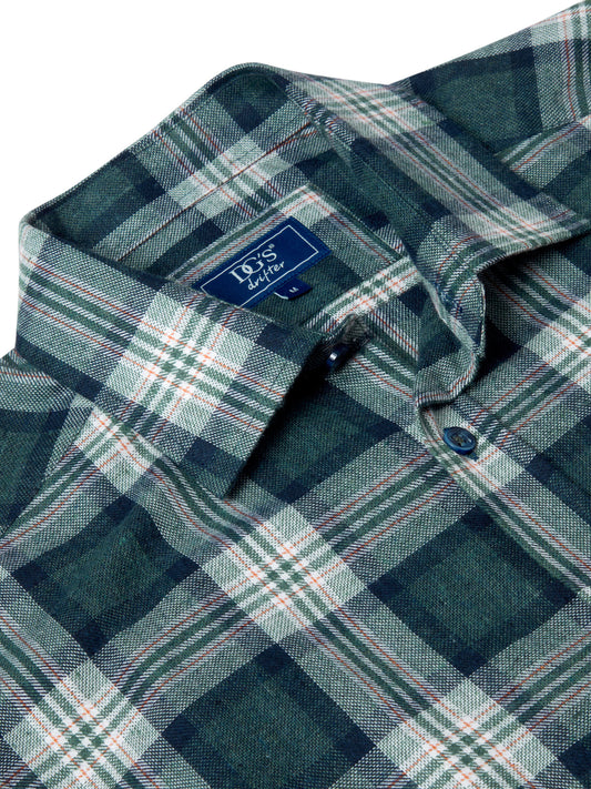 Drifter 14671 38 Dark Green Regular Fit Casual Shirt