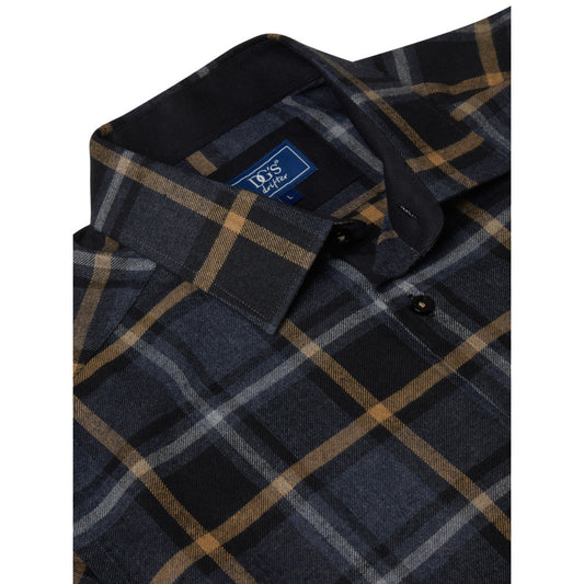 Drifter 14672 08 Dark Grey Regular Fit Casual Shirt