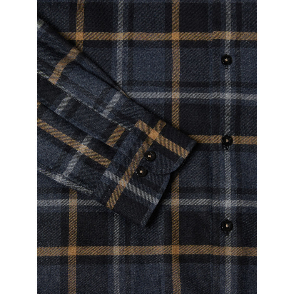 Drifter 14672 08 Dark Grey Regular Fit Casual Shirt