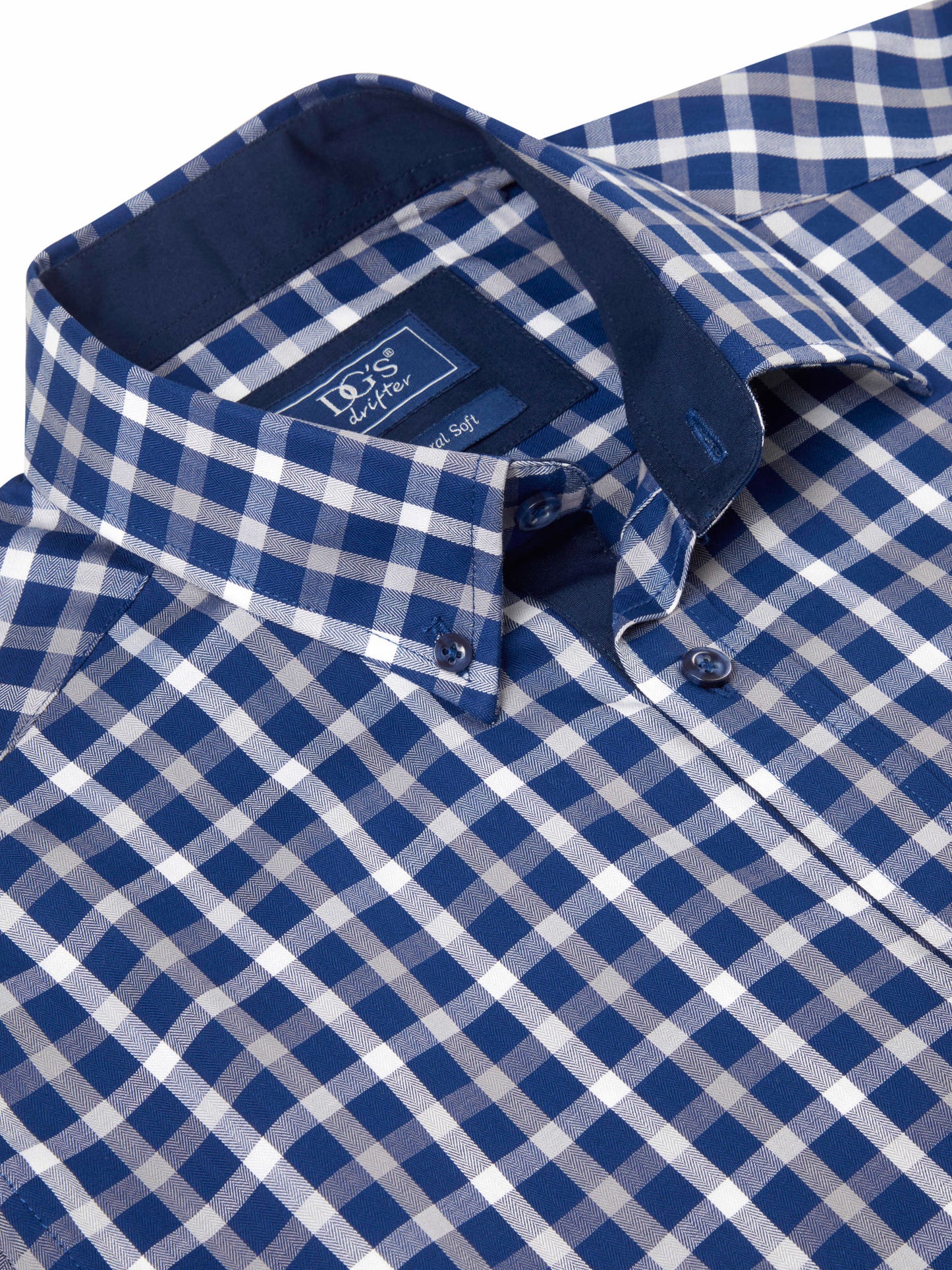 Drifter 14755 28 Navy Regular Fit Casual Shirt
