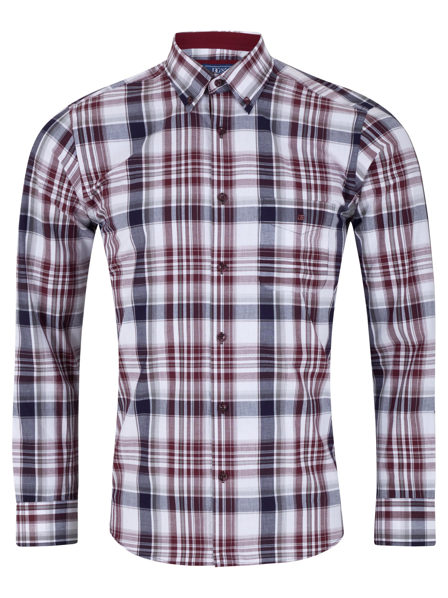 Drifter 14758 66 Burgundy Regular Fit Casual Shirt