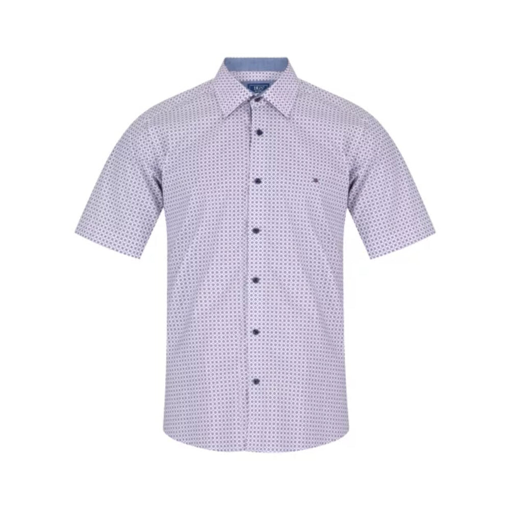 Drifter 14772SS 73 Lilac Short Sleeve Casual Shirt