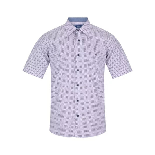 Drifter 14772SS 73 Lilac Short Sleeve Casual Shirt