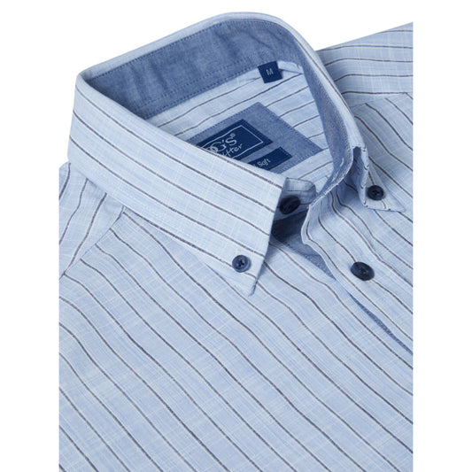 Drifter 14781SS 21 Light Blue Short Sleeve Casual Shirt