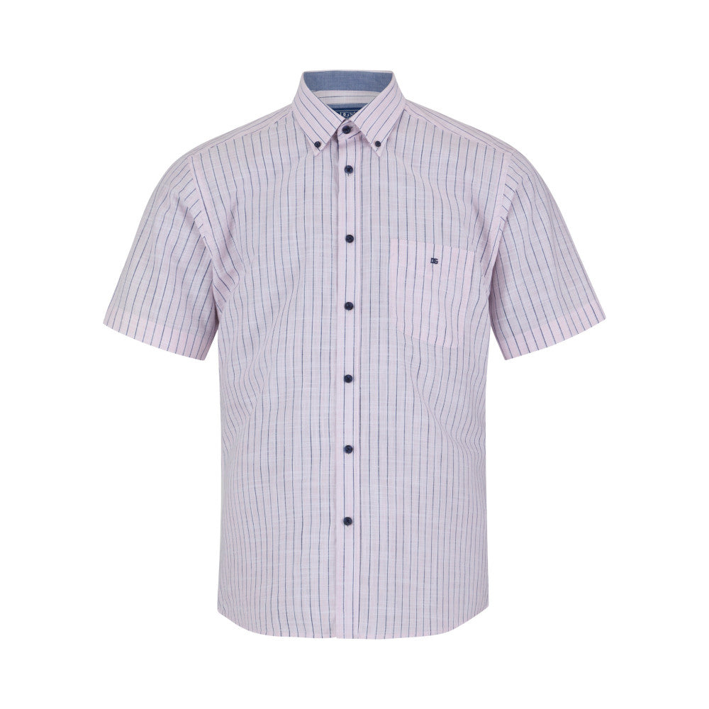Drifter 14781SS 61 Light Pink Short Sleeve Casual Shirt