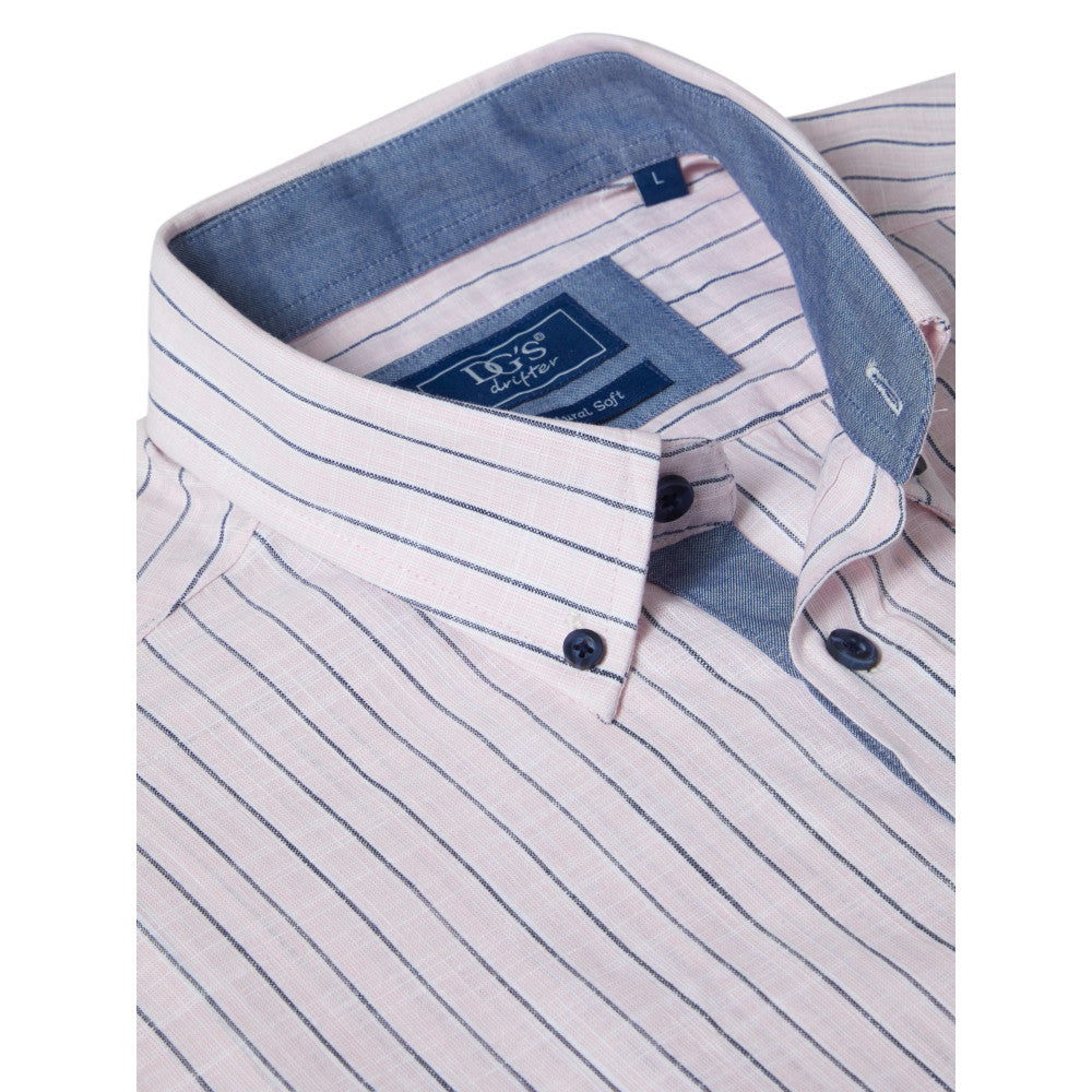 Drifter 14781SS 61 Light Pink Short Sleeve Casual Shirt