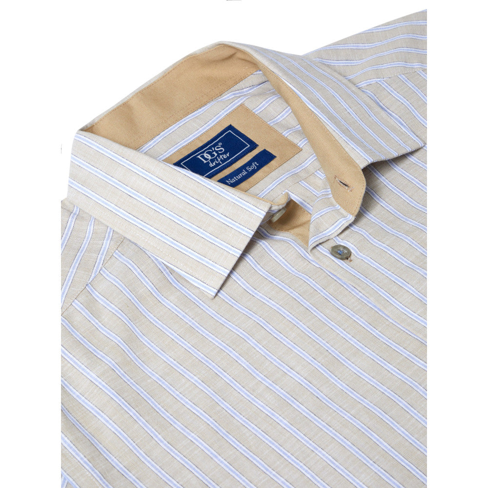 Drifter 14782SS 92 Beige Short Sleeve Casual Shirt