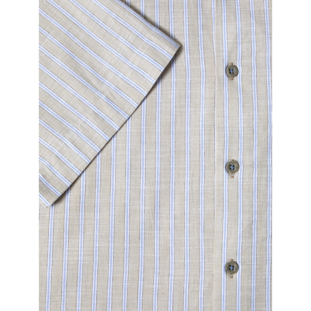 Drifter 14782SS 92 Beige Short Sleeve Casual Shirt