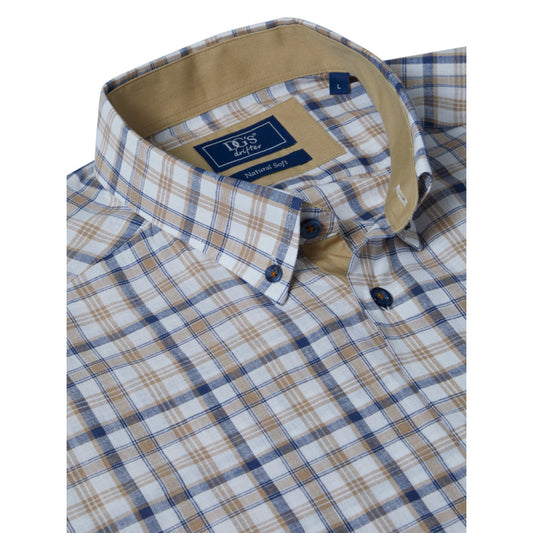 Drifter 14787SS 44 Tan Short Sleeve Casual Shirt