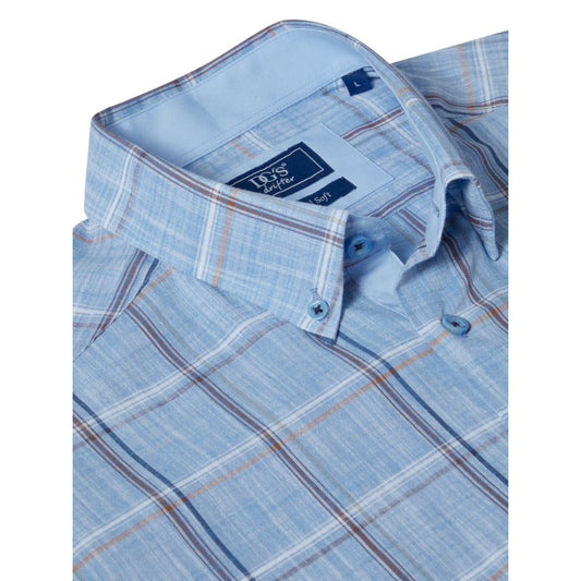 Drifter 14793SS 24 Blue Short Sleeve Casual Shirt