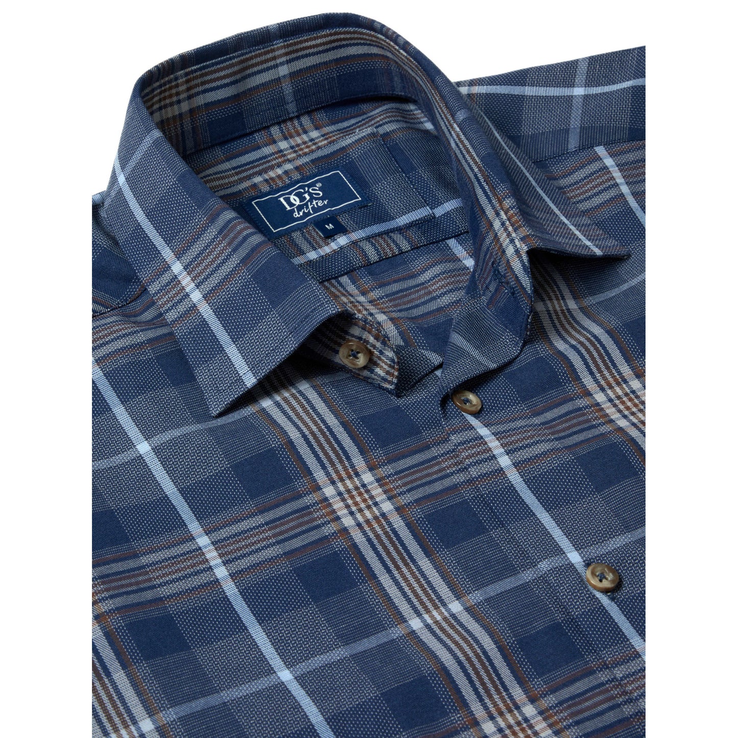 Drifter 14839 27 Dark Blue Regular Fit Casual Shirt