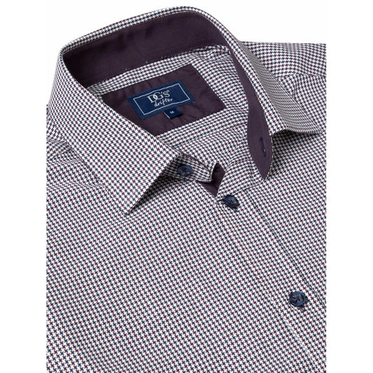 Drifter 14843 76 Purple Regular Fit Casual Shirt