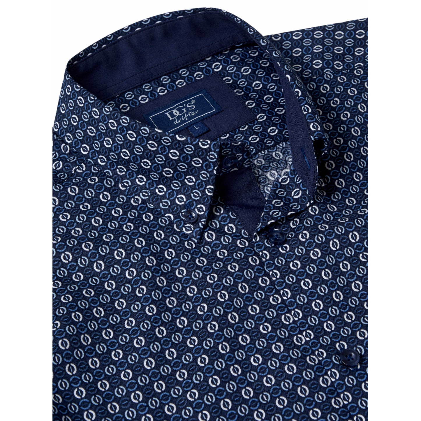 Drifter 14853 28 Navy Regular Fit Casual Shirt