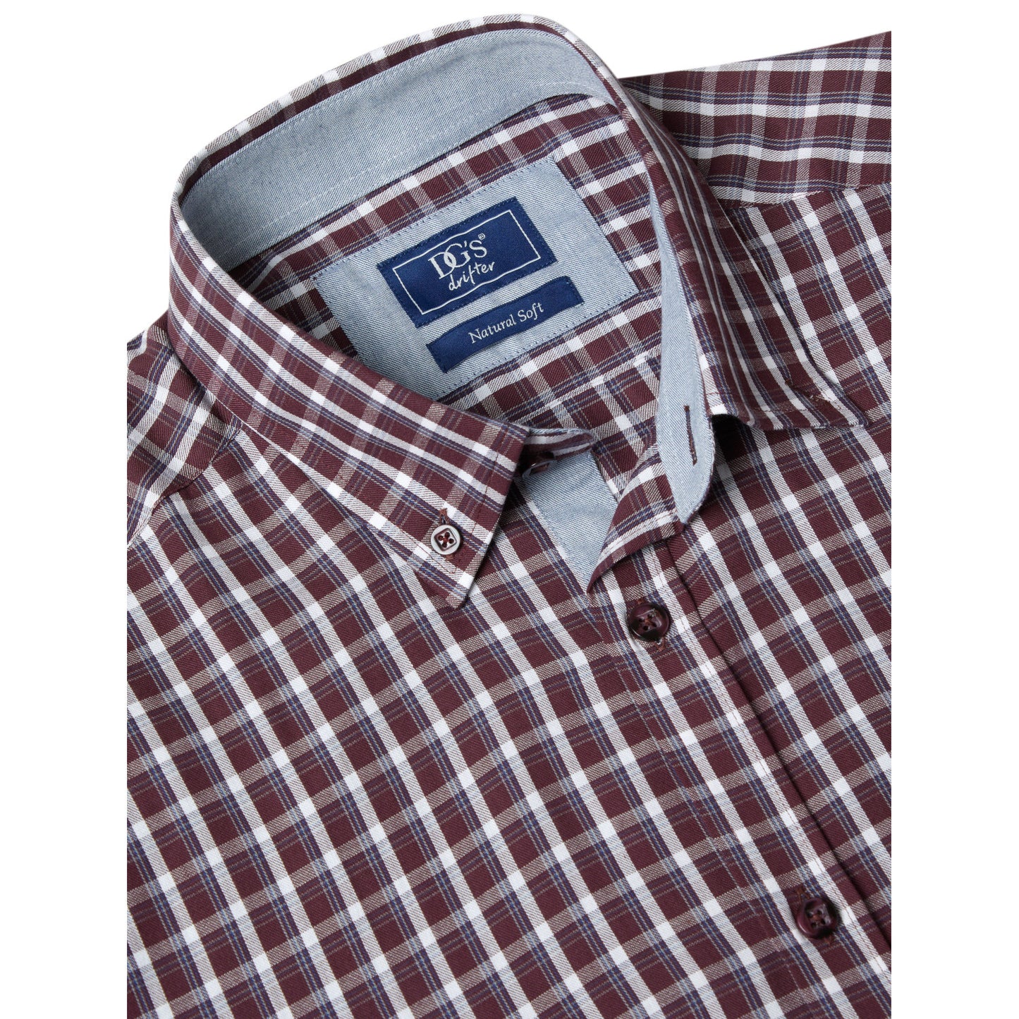 Drifter 14909 67 Burgundy Regular Fit Casual Shirt