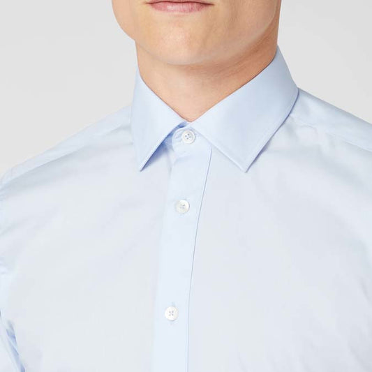 Remus Uomo 18300 222 Tapered Fit Blue Long Sleeve Dress Shirt