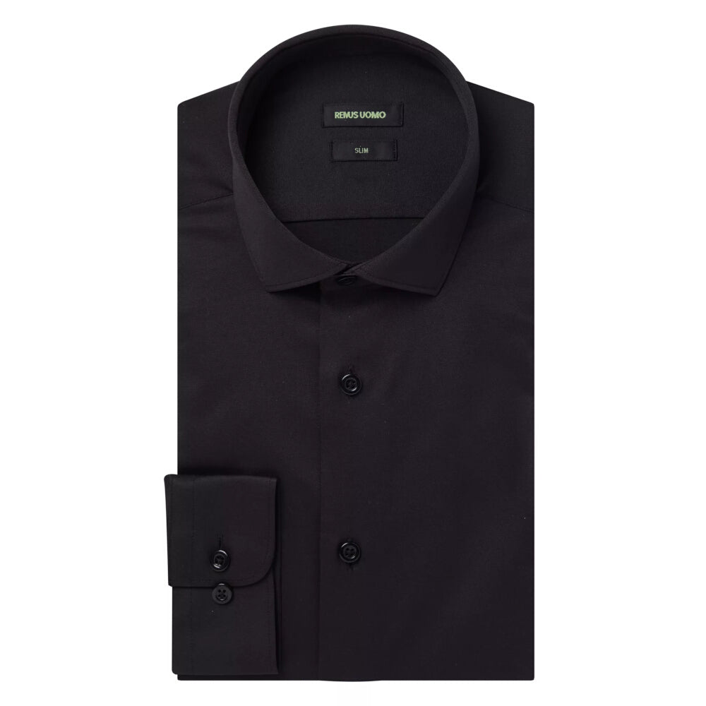 Remus Uomo 18625 00 Black Rome Slim Fit Dress Shirt