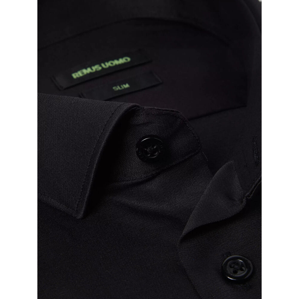 Remus Uomo 18625 00 Black Rome Slim Fit Dress Shirt