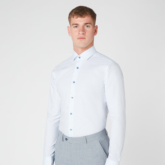 Remus Uomo 18682 12 Blue Slim Long Sleeve Dress Shirt