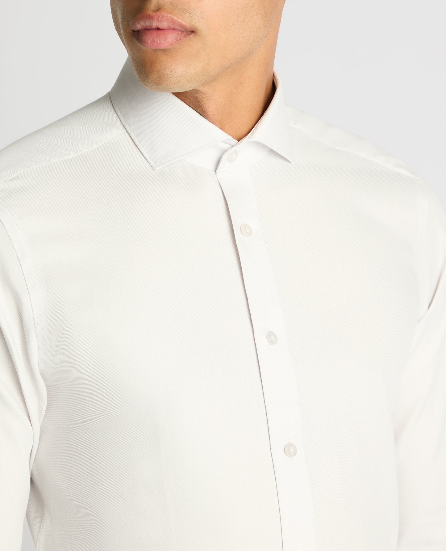 Remus Uomo 18725 02 Pale Grey Tapered Fit Dress Shirt