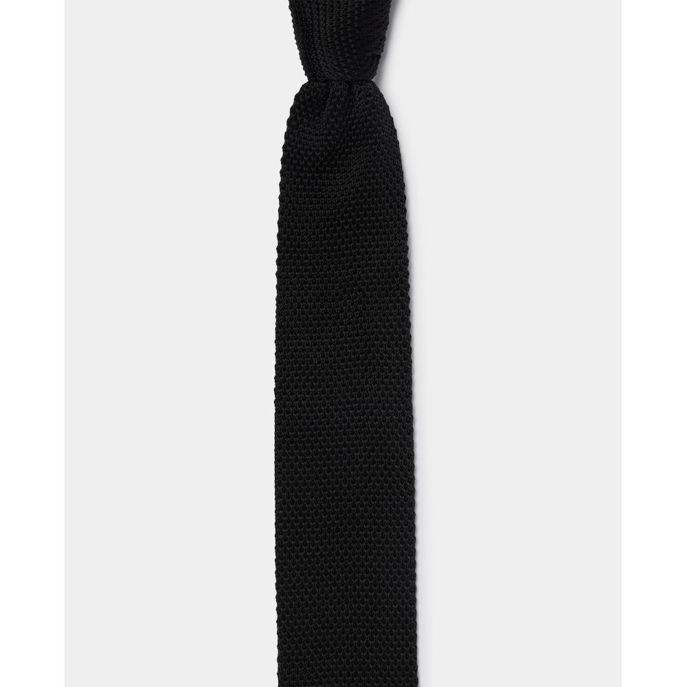 Remus Uomo N6160 00 Black Knitted Narrow Tie