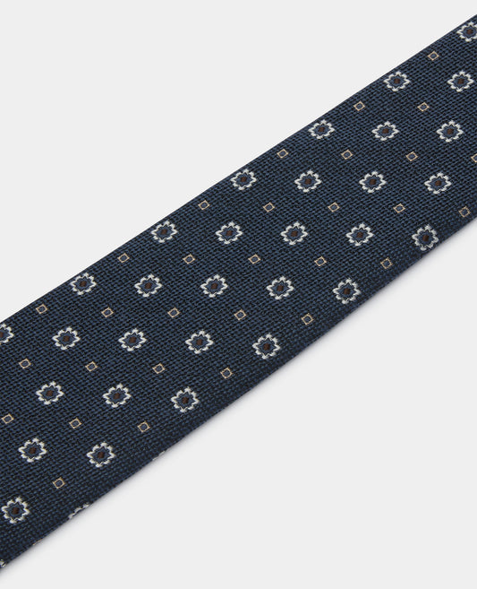Remus Uomo Tp4874 27 Dark Blue Tie & Pocket Square Set