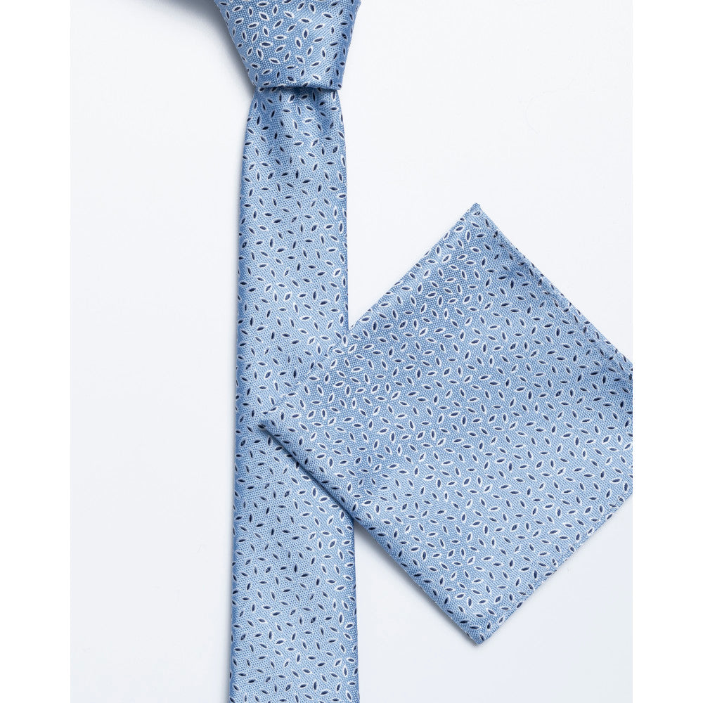Remus Uomo Tp4971 23 Blue Tie & Pocket Square Set