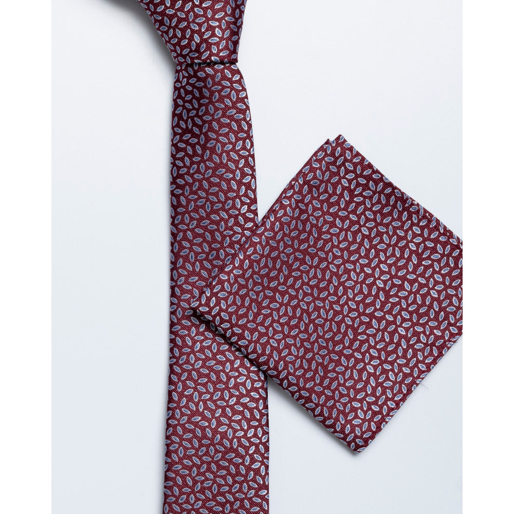 Remus Uomo Tp4971 68 Wine Tie & Pocket Square Set