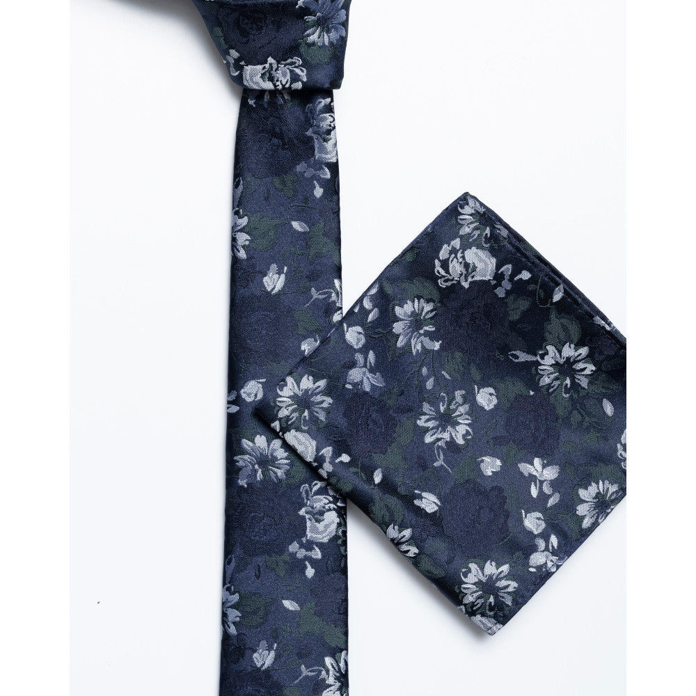 Remus Uomo Tp4973 38 Dark Green Tie & Pocket Square Set