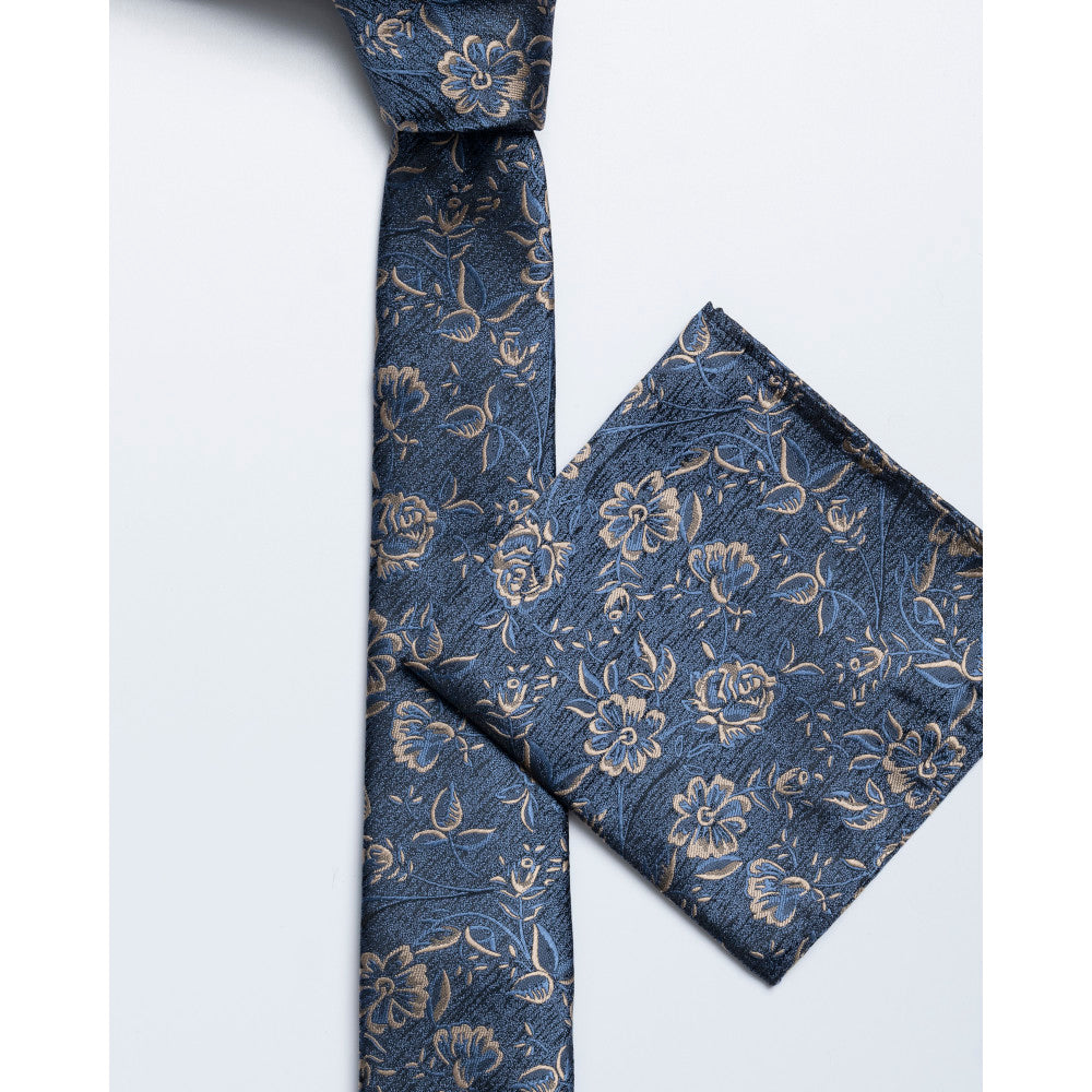 Remus Uomo Tp4977 28 Light Navy Tie & Pocket Square Set