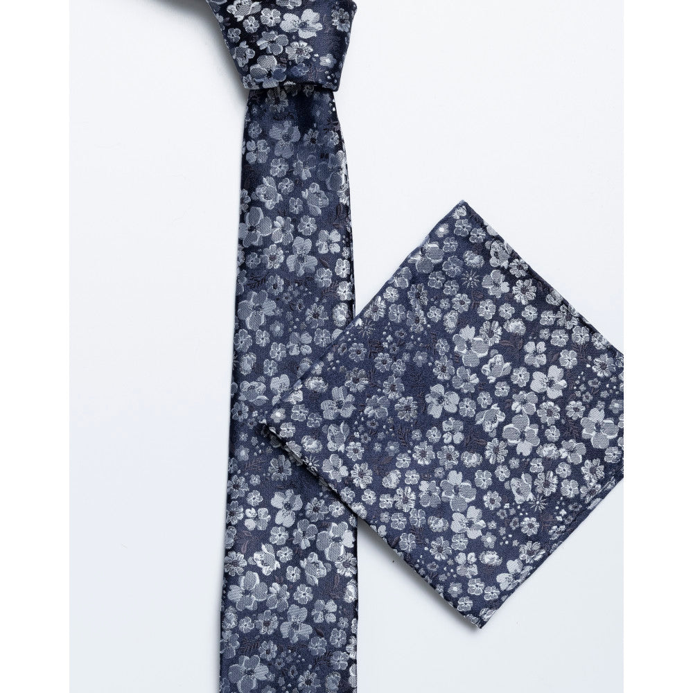 Remus Uomo Tp4980 78 Navy Tie & Pocket Square Set