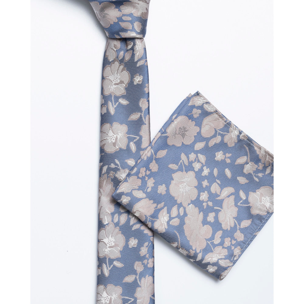 Remus Uomo Tp4983 25 Blue Tie & Pocket Square Set