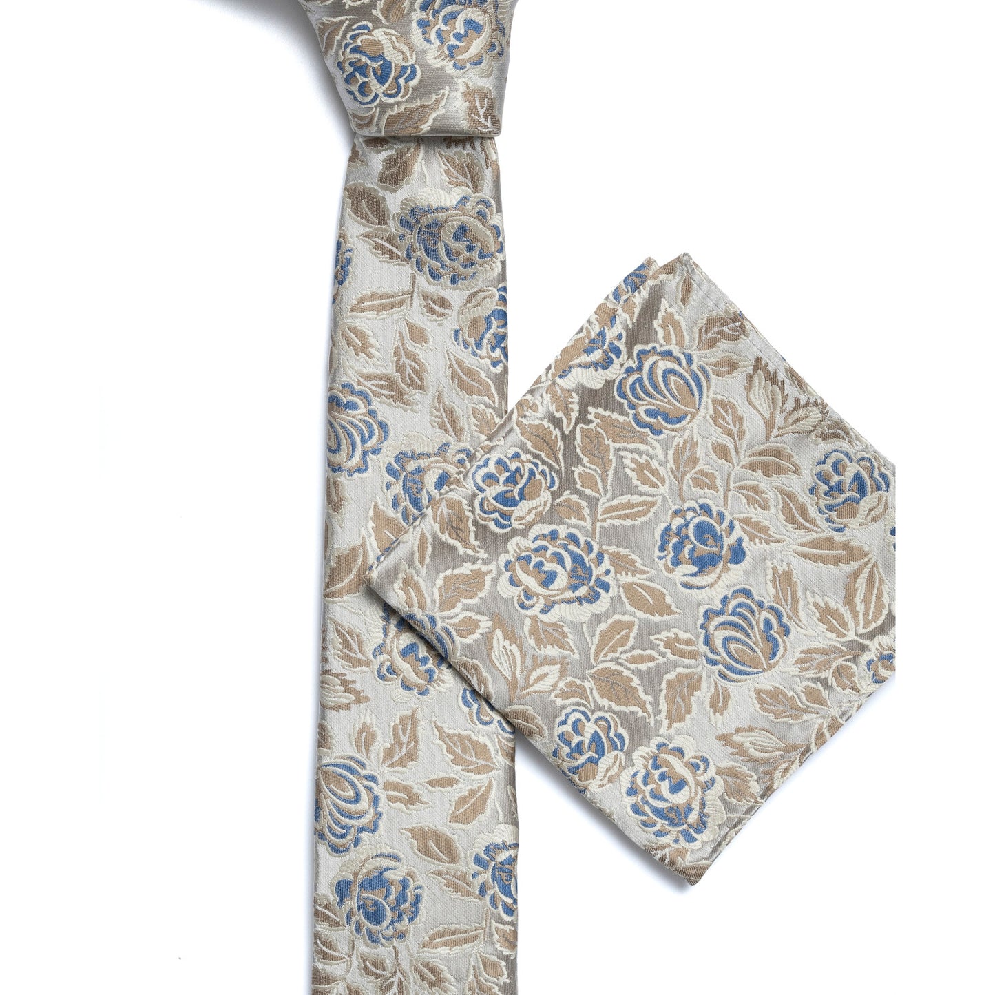 Remus Uomo Tp4984 93 Beige Tie & Pocket Square Set