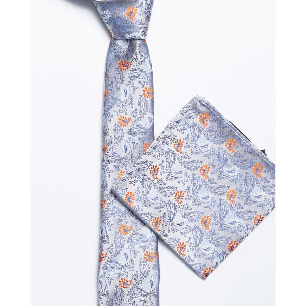 Remus Uomo Tp4987 03 Grey Tie & Pocket Square Set