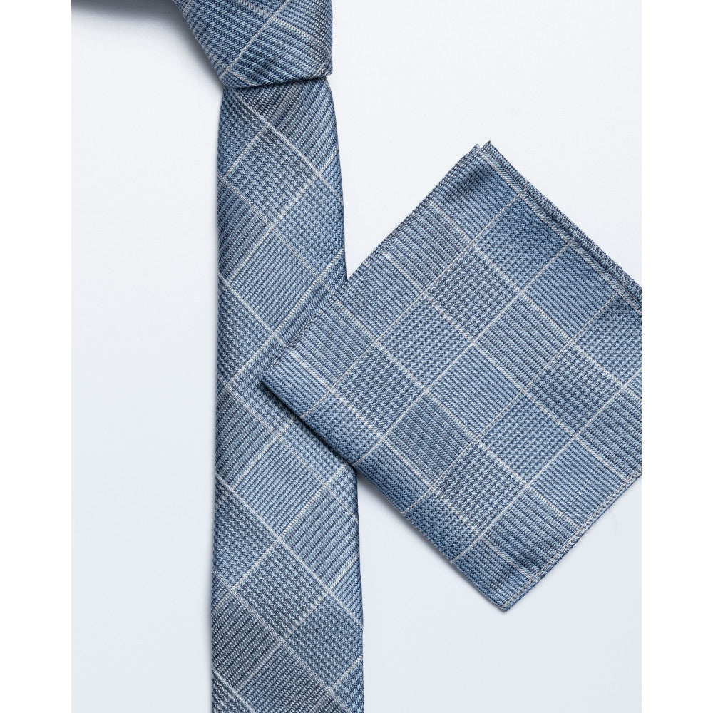 Remus Uomo Tp4988 23 Blue Tie & Pocket Square Set