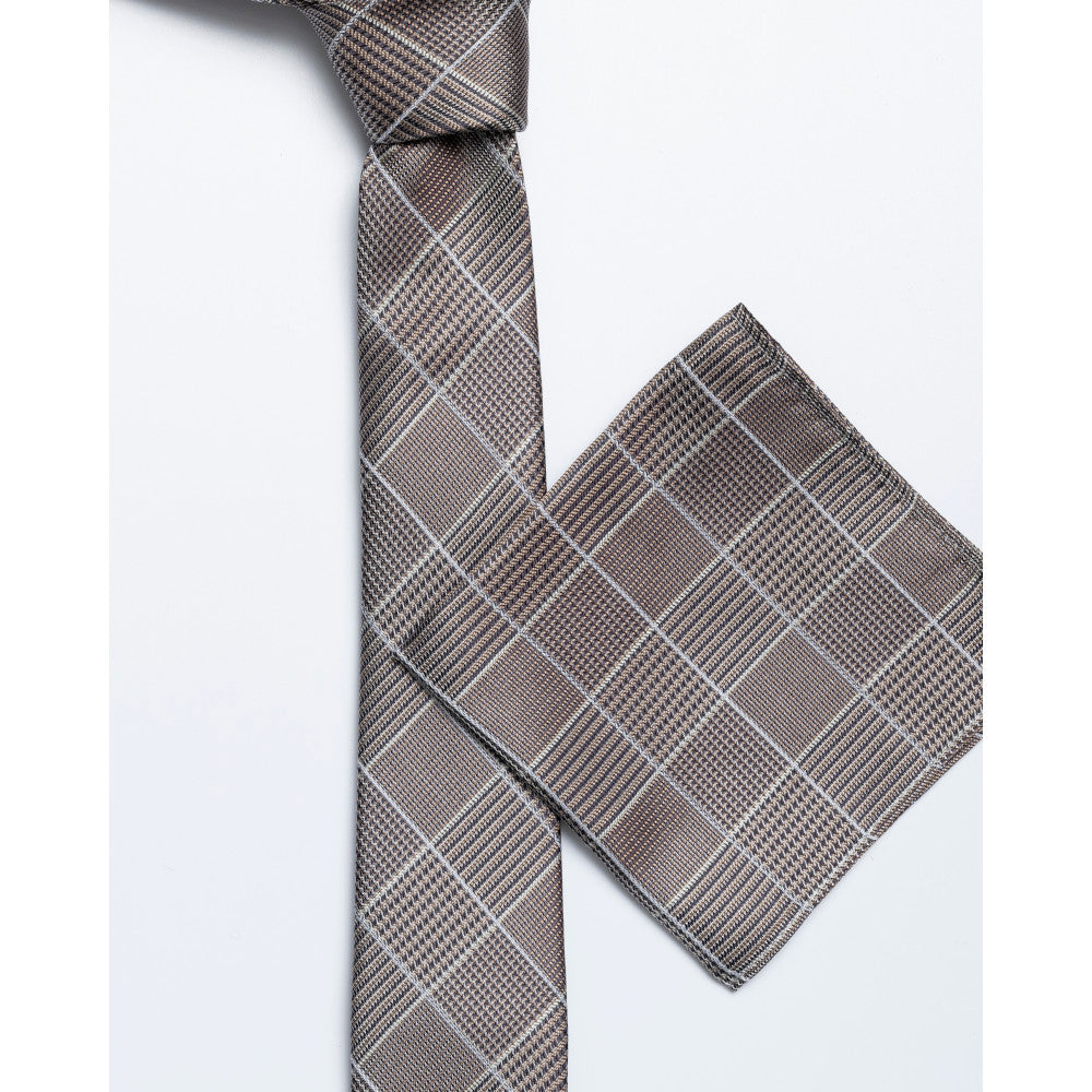 Remus Uomo Tp4988 43 Tan Tie & Pocket Square Set