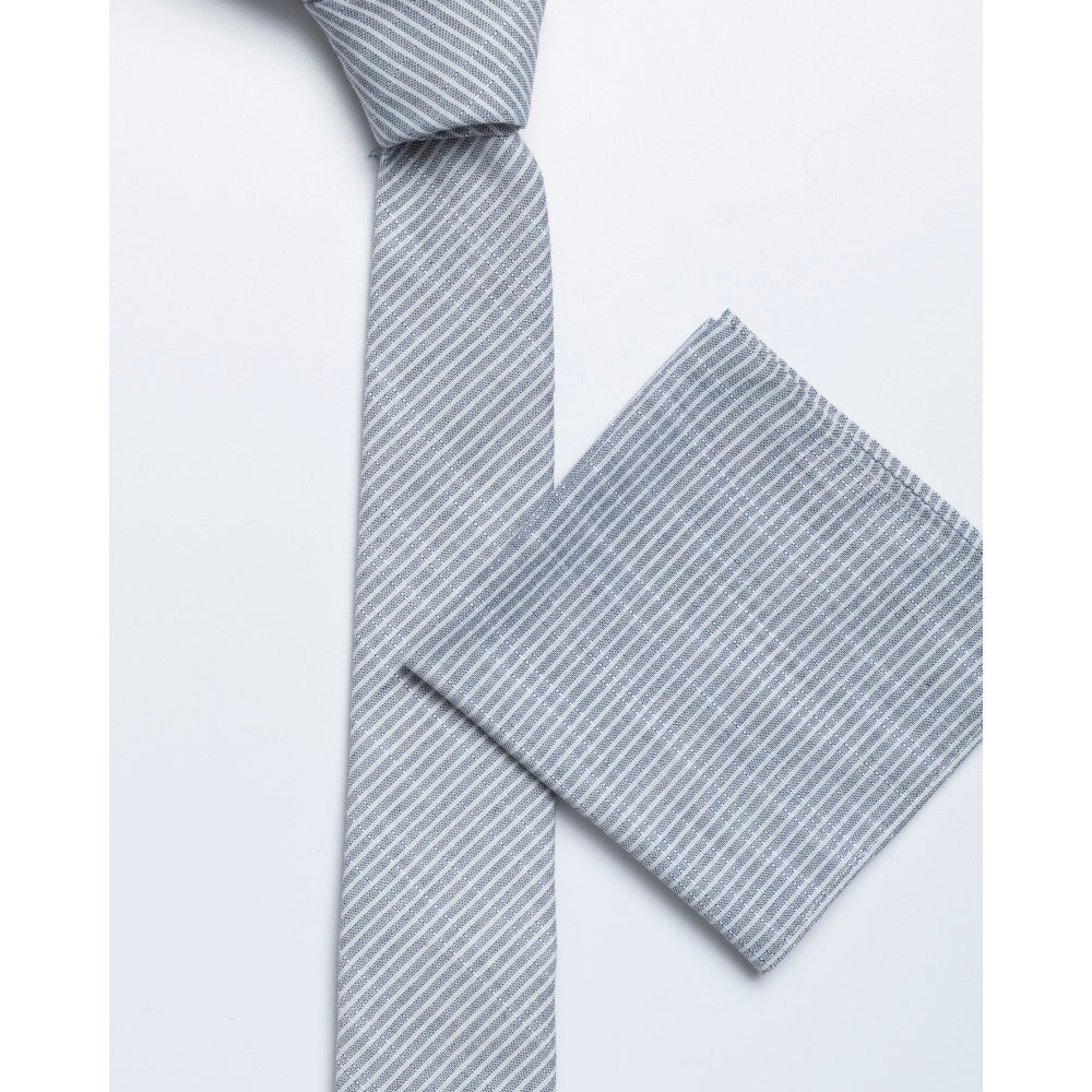 Remus Uomo Tp6935 27 Dark Blue Tie & Pocket Square Set