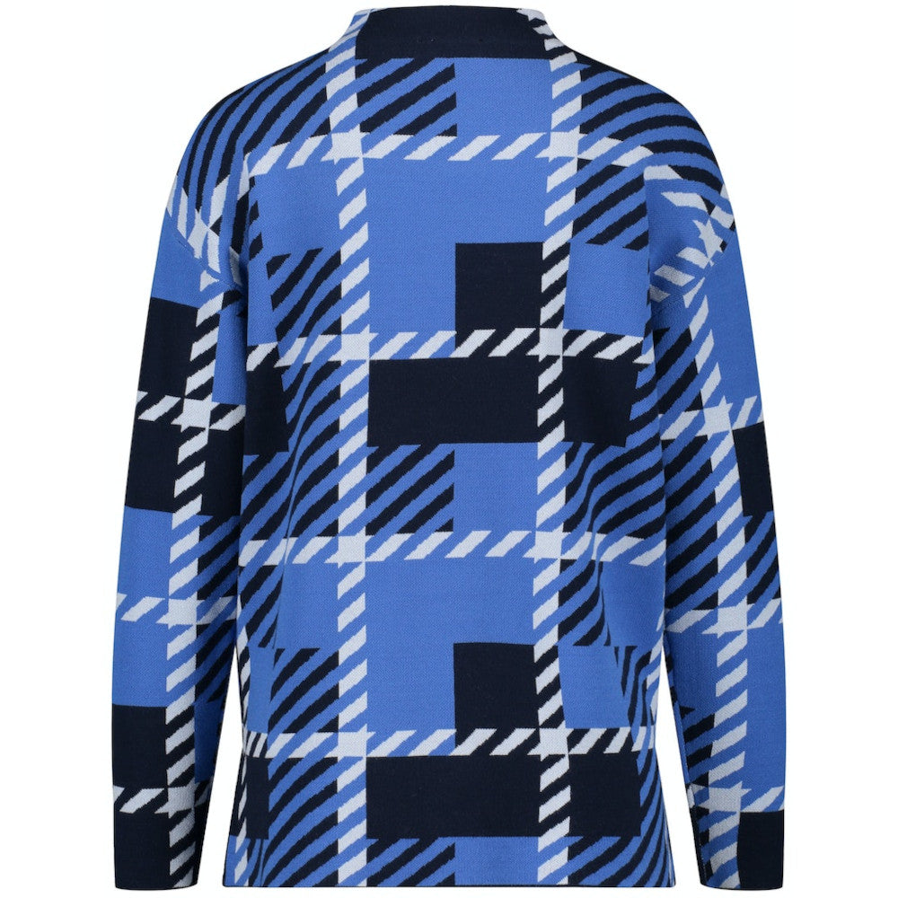 Gerry Weber 271028 35701 8080 Blue Pattern Pullover