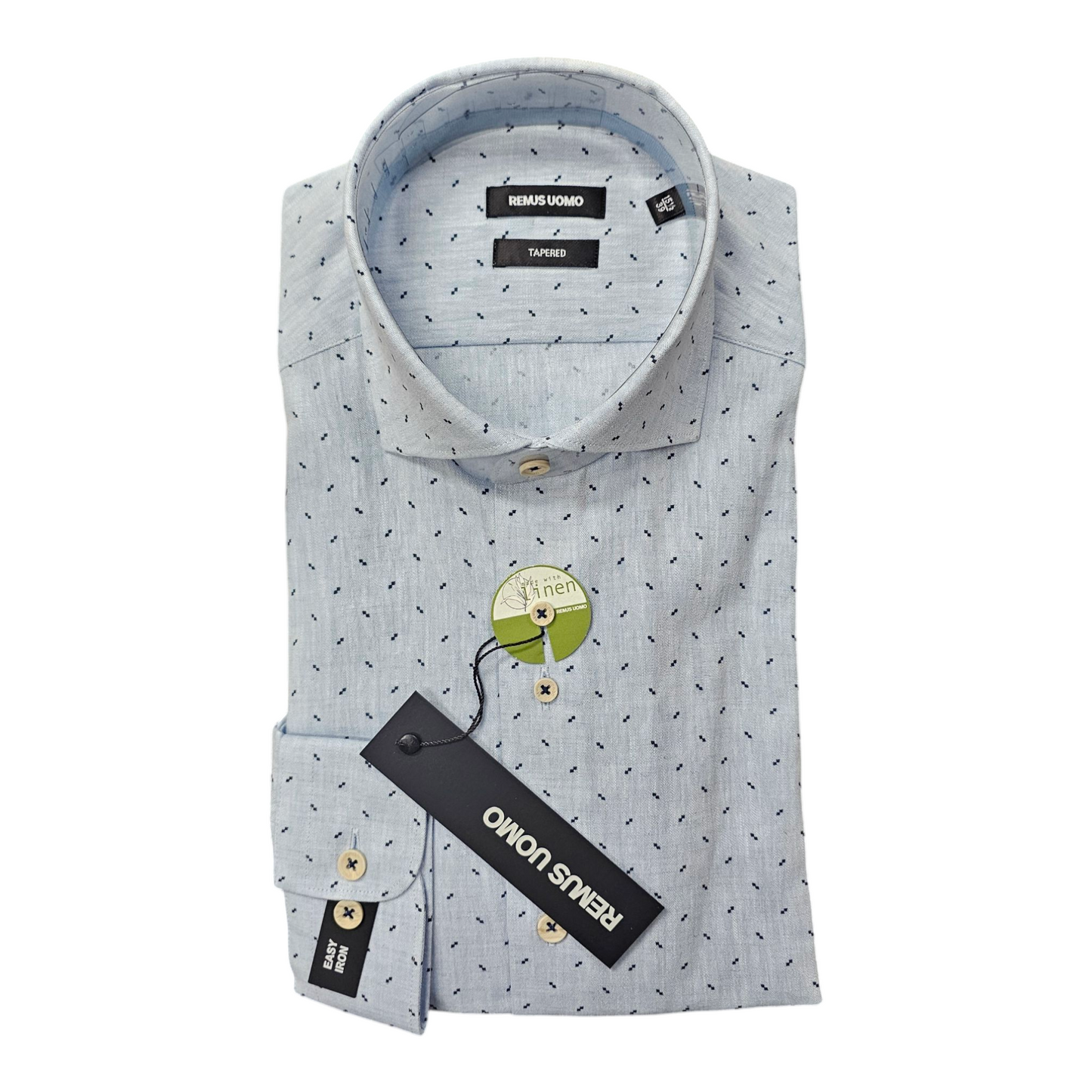 Remus Uomo 13181 22 Light Blue Tapered Fit Shirt