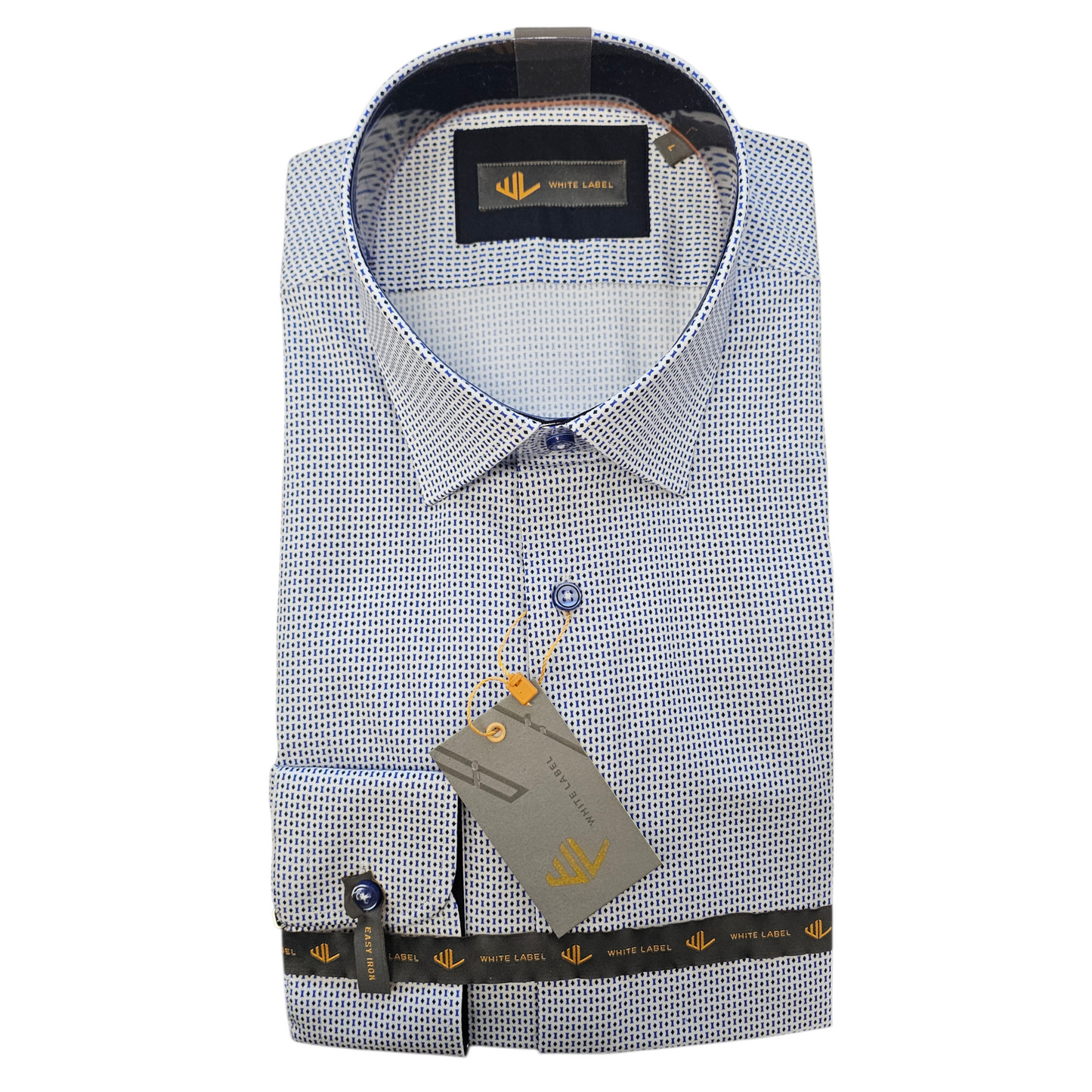 White Label 82198 Blue Tapered Fit Shirt