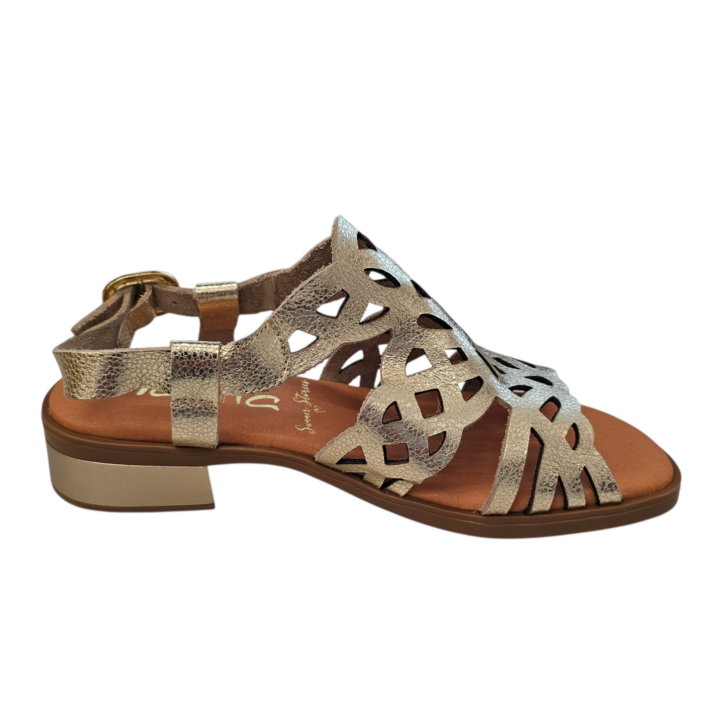 Marila Jeli Crackle Platinum Sandals