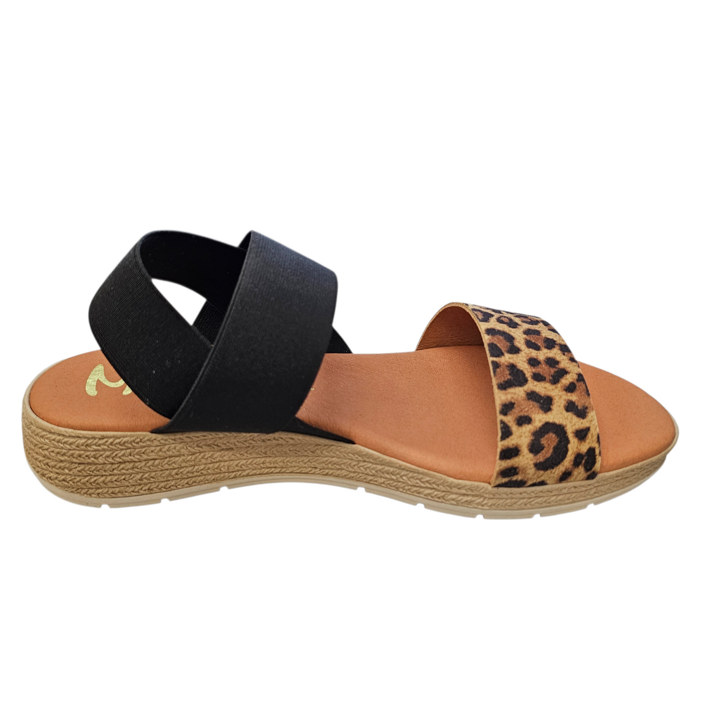Marila Ibiza Leopard Black Sandals